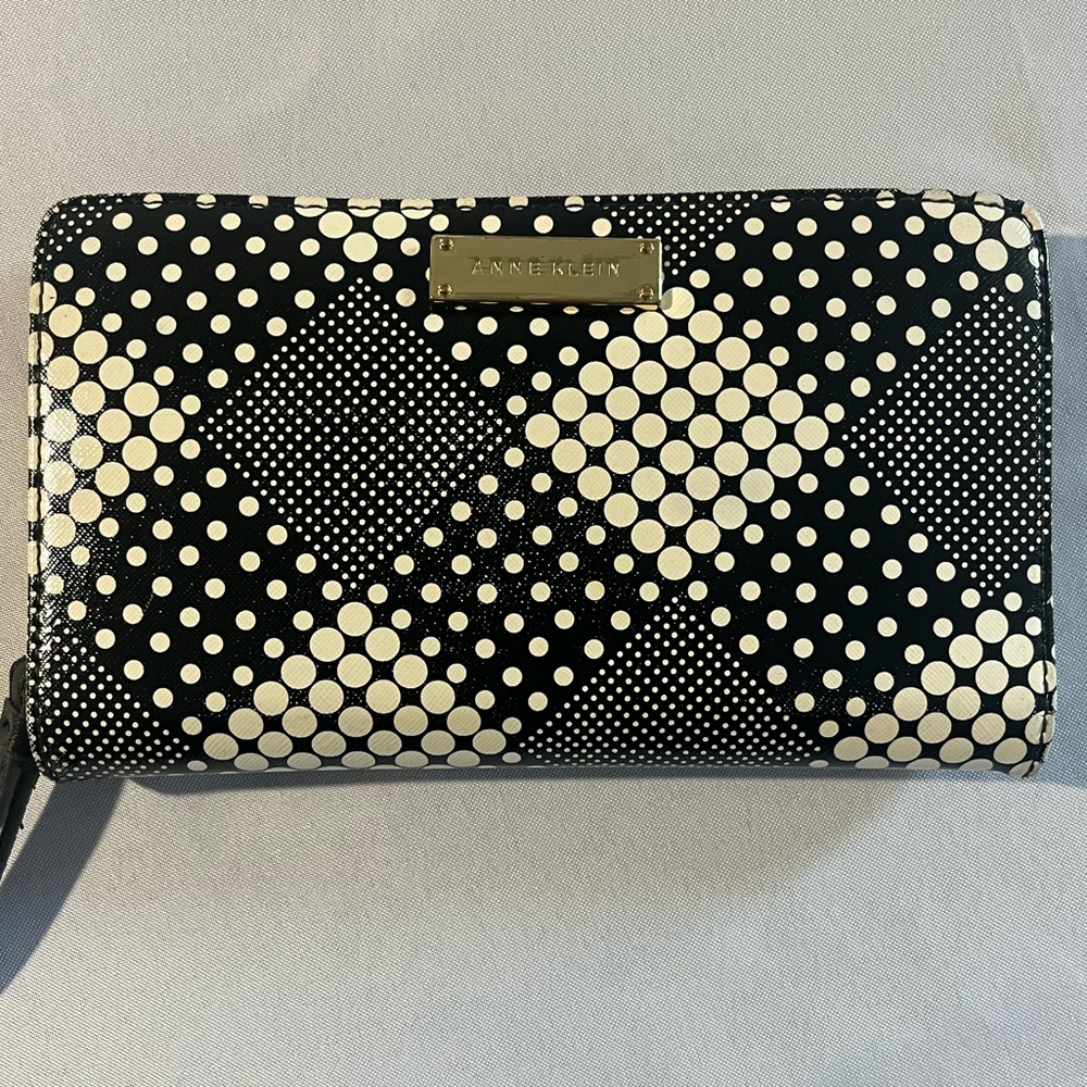 Anne Klein Geometric/Polka Dot Pattern Wristlet/Wallet